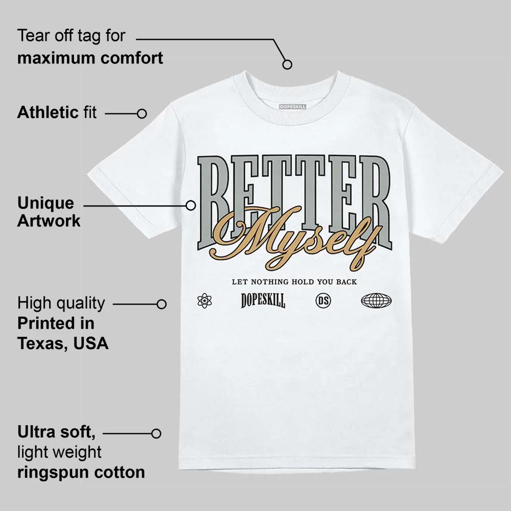 1906R ‘White Gold’ DopeSkill T-Shirt Better Myself Graphic - Image 3