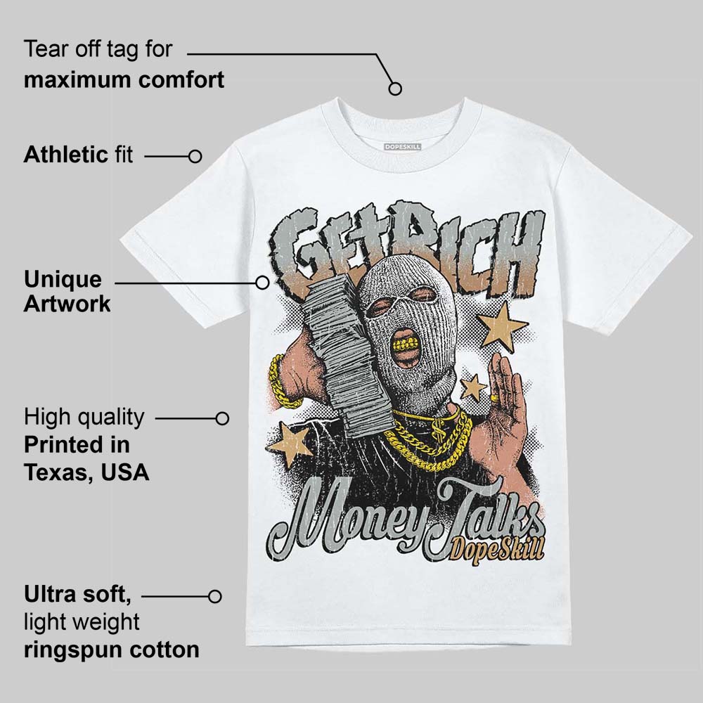 1906R ‘White Gold’ DopeSkill T-Shirt Get Rich Graphic - Image 3