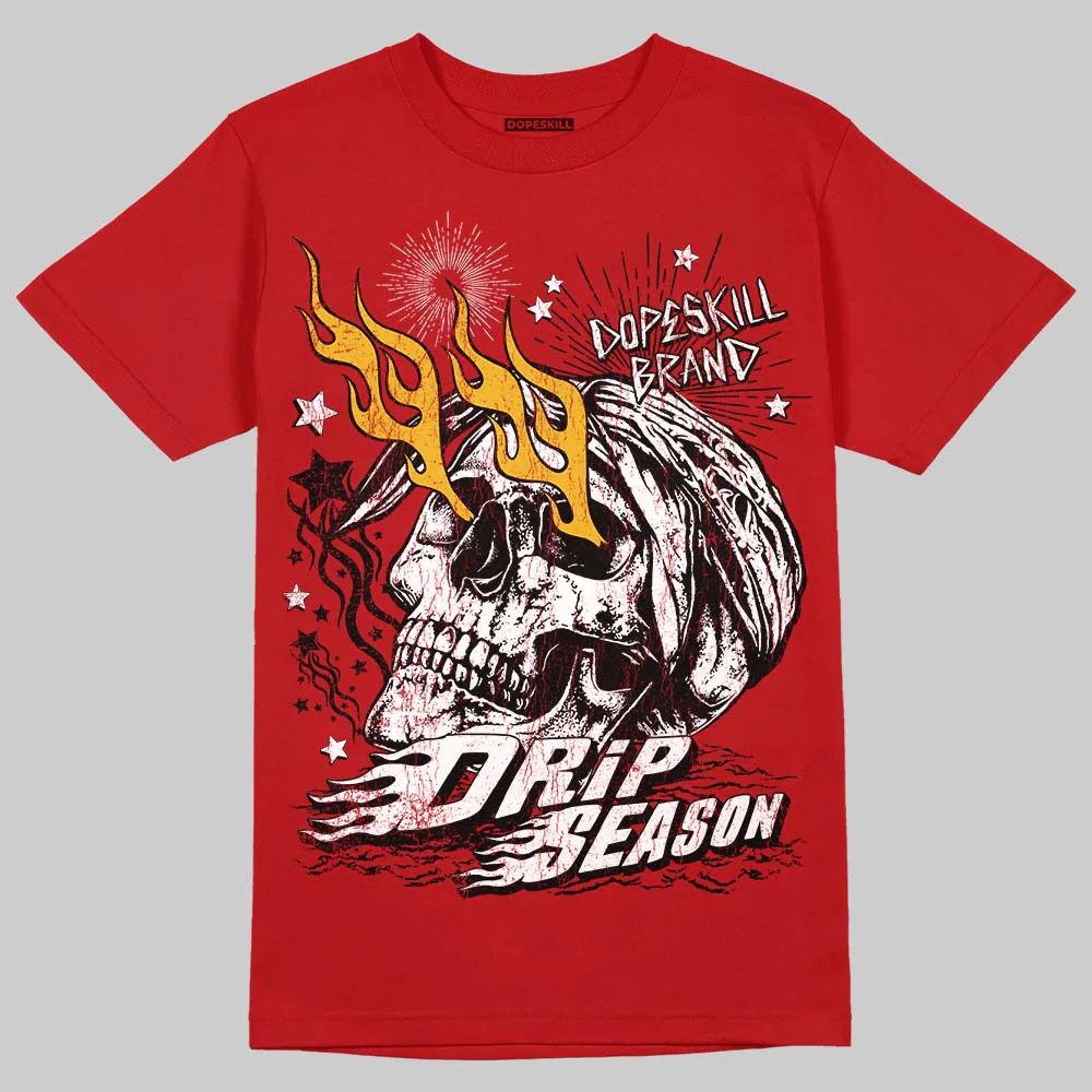 AJ 13 Chicago True Red Cherry DopeSkill T-Shirt Drip Season Graphic - Image 3