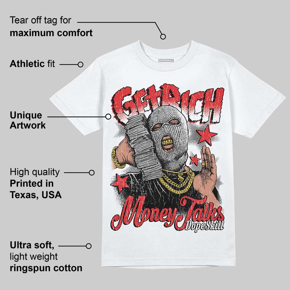 AJ 13 Chicago True Red Cherry DopeSkill T-Shirt Get Rich Graphic - Image 4
