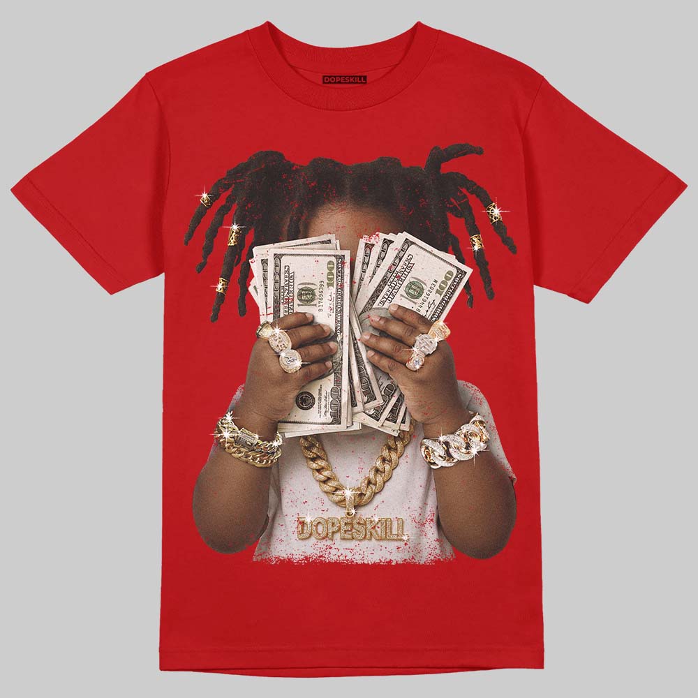 AJ 13 Chicago True Red Cherry DopeSkill T-Shirt Rich Youth Graphic - Image 3