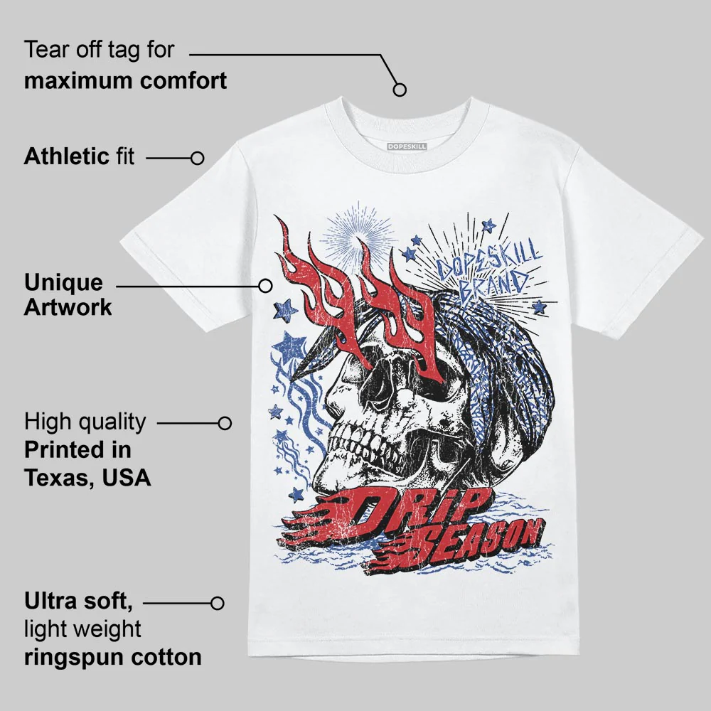 AJ Spizike Storm Blue DopeSkill T-Shirt Drip Season Graphic - Image 3