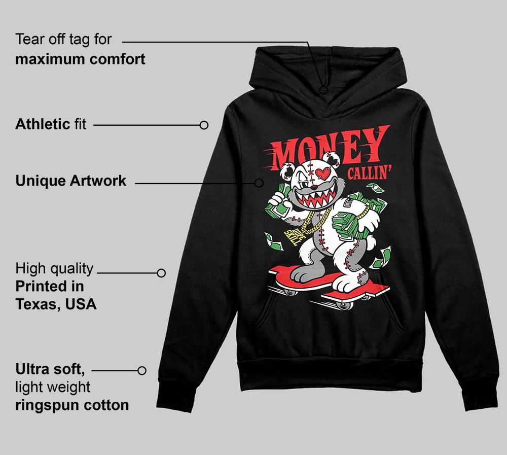 Black and White Collection DopeSkill Hoodie Sweatshirt Money Callin' Graphic - Image 3