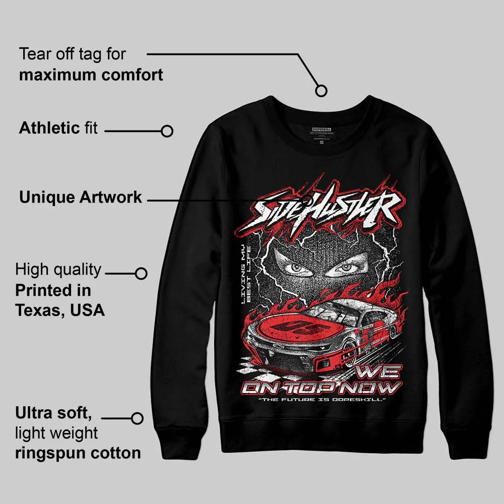 Black and White Collection DopeSkill Sweatshirt New Side Hustler Graphic - Image 3