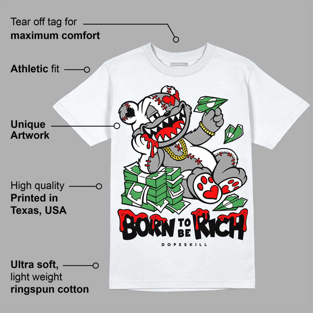 Black and White Collection DopeSkill T-Shirt Born To Be Rich Graphic - Image 3