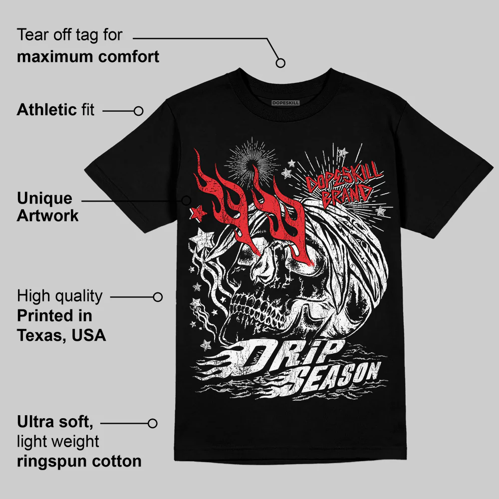 Black and White Collection DopeSkill T-Shirt Drip Season Graphic - Image 3