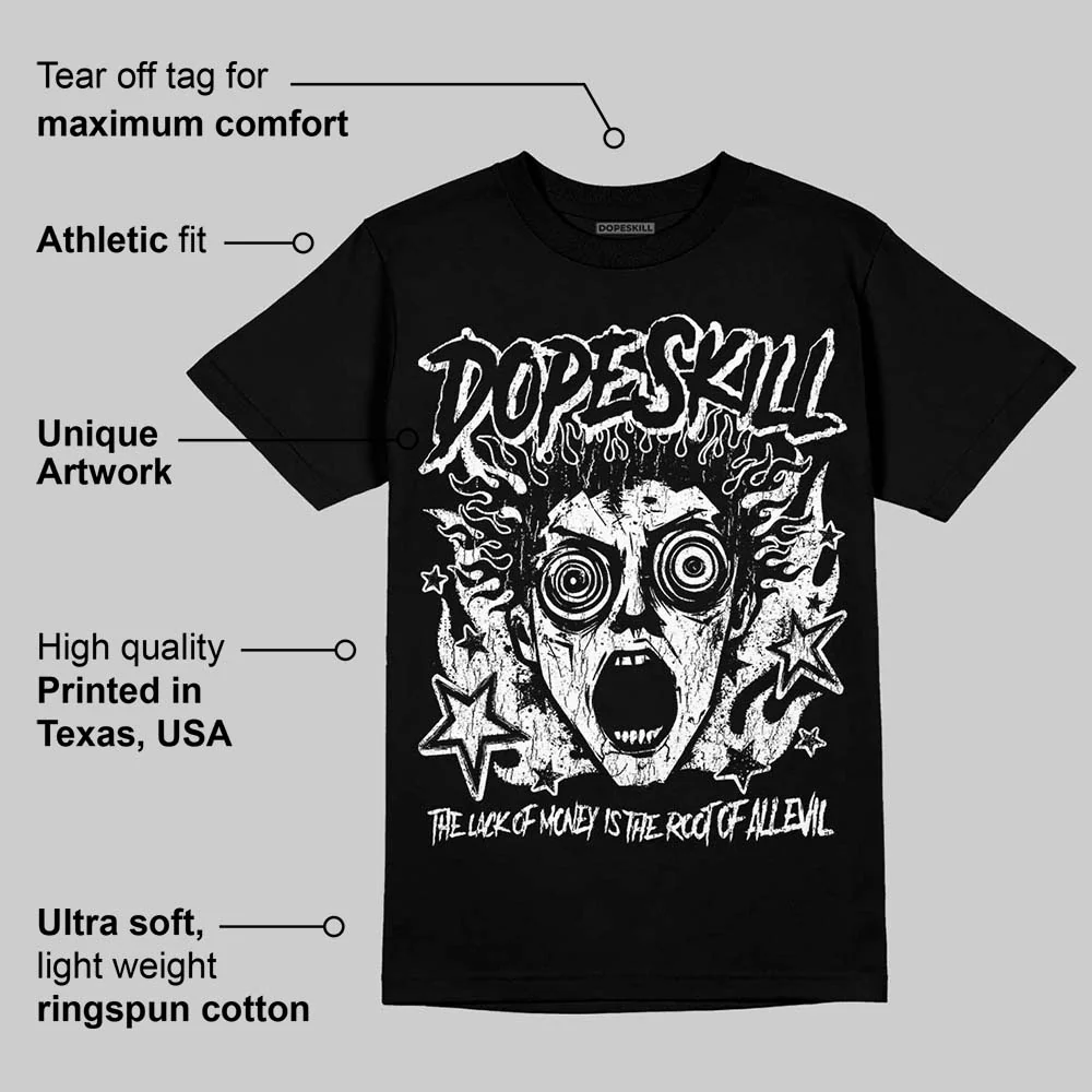 Black and White Collection DopeSkill T-Shirt Root of Evil Graphic - Image 3