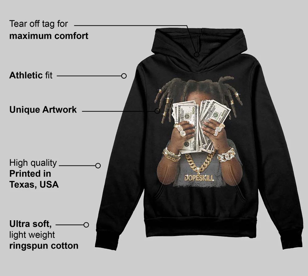 Black Cat 4s DopeSkill Hoodie Sweatshirt Rich Youth Graphic - Image 3