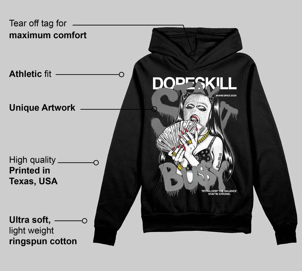Black Cat 4s DopeSkill Hoodie Sweatshirt Stay It Busy Graphic - Image 3