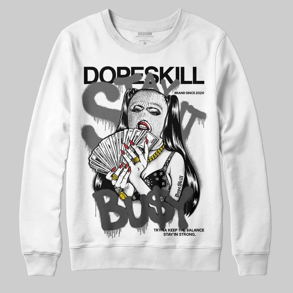 Black Cat 4s DopeSkill Sweatshirt Stay It Busy Graphic - Image 2