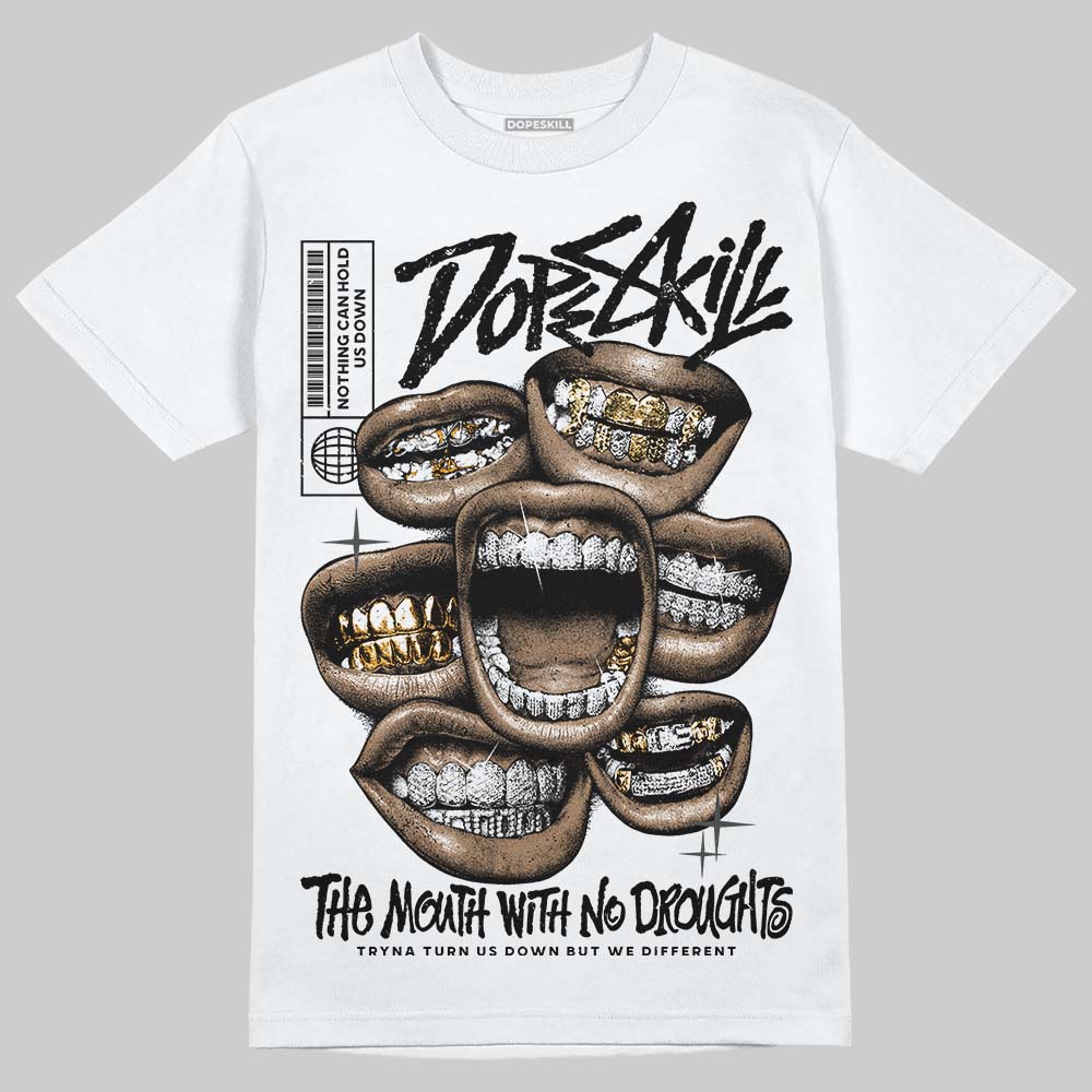 Black Cat 4s DopeSkill T-Shirt The Mouth With No Droughts Graphic - Image 2