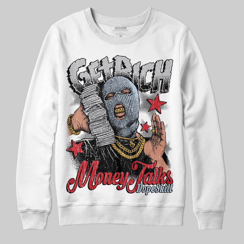 Black Metallic Reimagined 5s DopeSkill Sweatshirt Get Rich Graphic - Image 2