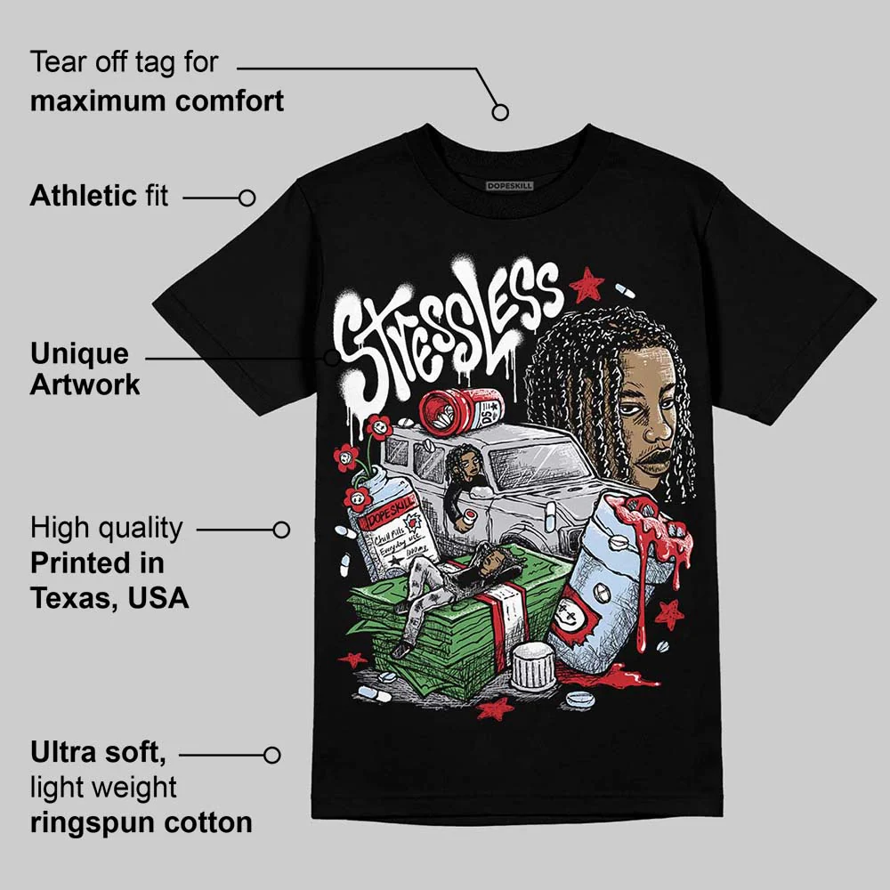 Black Metallic Reimagined 5s DopeSkill T-Shirt Stressless Graphic - Image 3