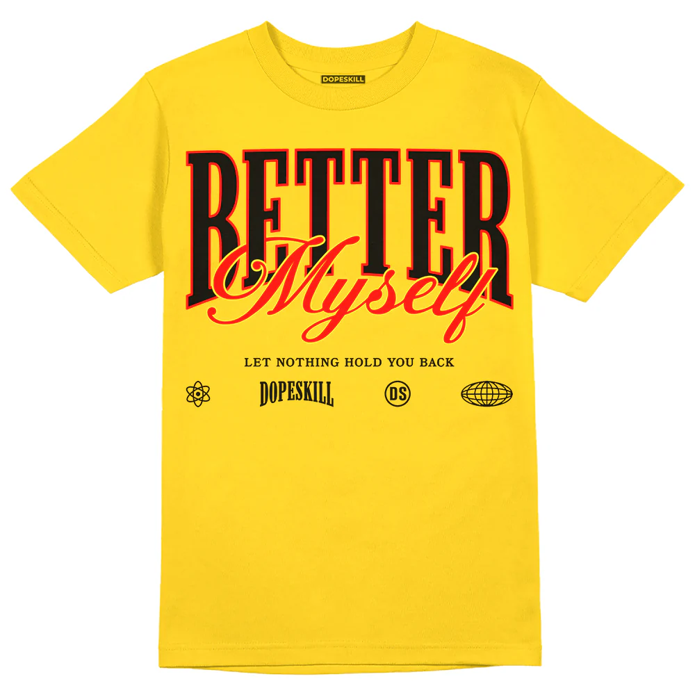 Black Tour Yellow AJ 4 Thunder DopeSkill Unisex T-Shirt Better Myself Graphic - Image 3