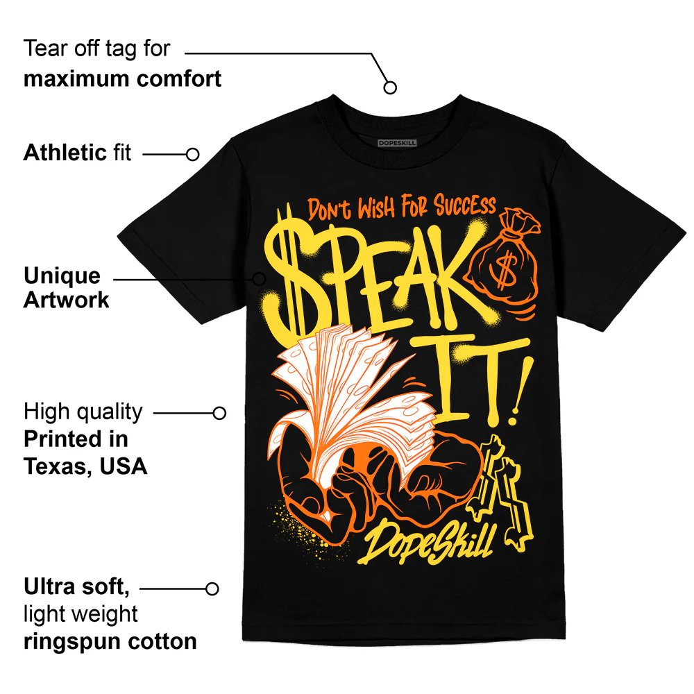 Black Tour Yellow AJ 4 Thunder DopeSkill Unisex T-Shirt Speak It Graphic - Image 4