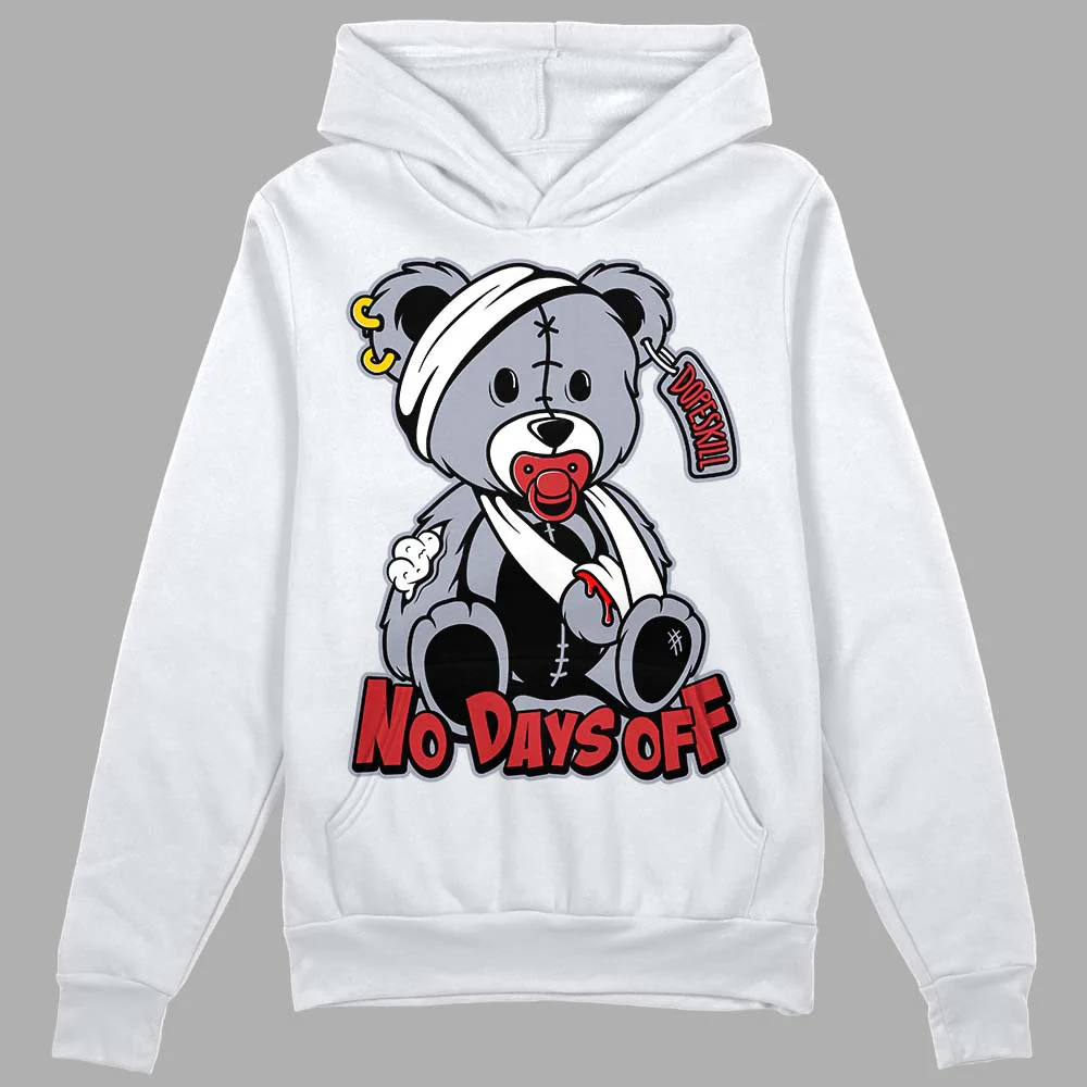 Bred Reimagined 4s DopeSkill Hoodie Sweatshirt Hurt Bear Graphic - Image 2