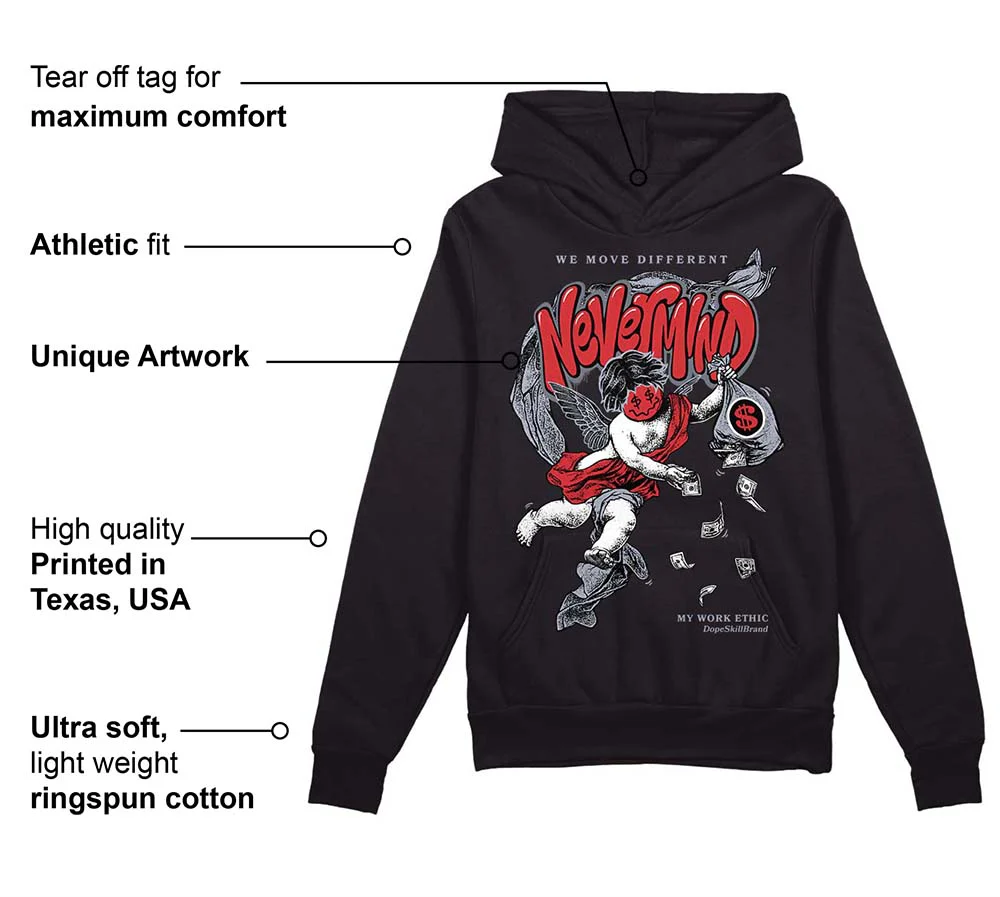 Bred Reimagined 4s DopeSkill Hoodie Sweatshirt Nevermind Graphic - Image 3