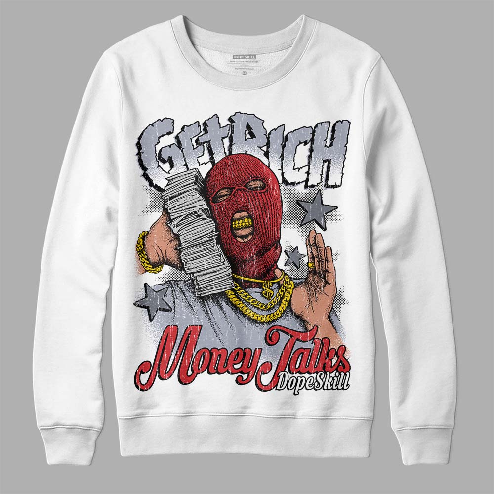 Bred Reimagined 4s DopeSkill Sweatshirt Get Rich Graphic - Image 2