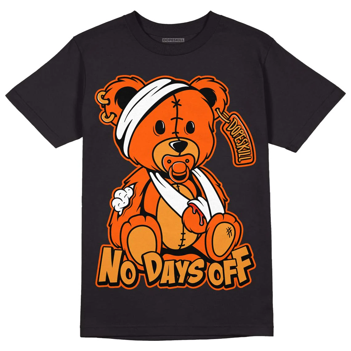 Brilliant Orange 12s DopeSkill T-Shirt Hurt Bear Graphic
