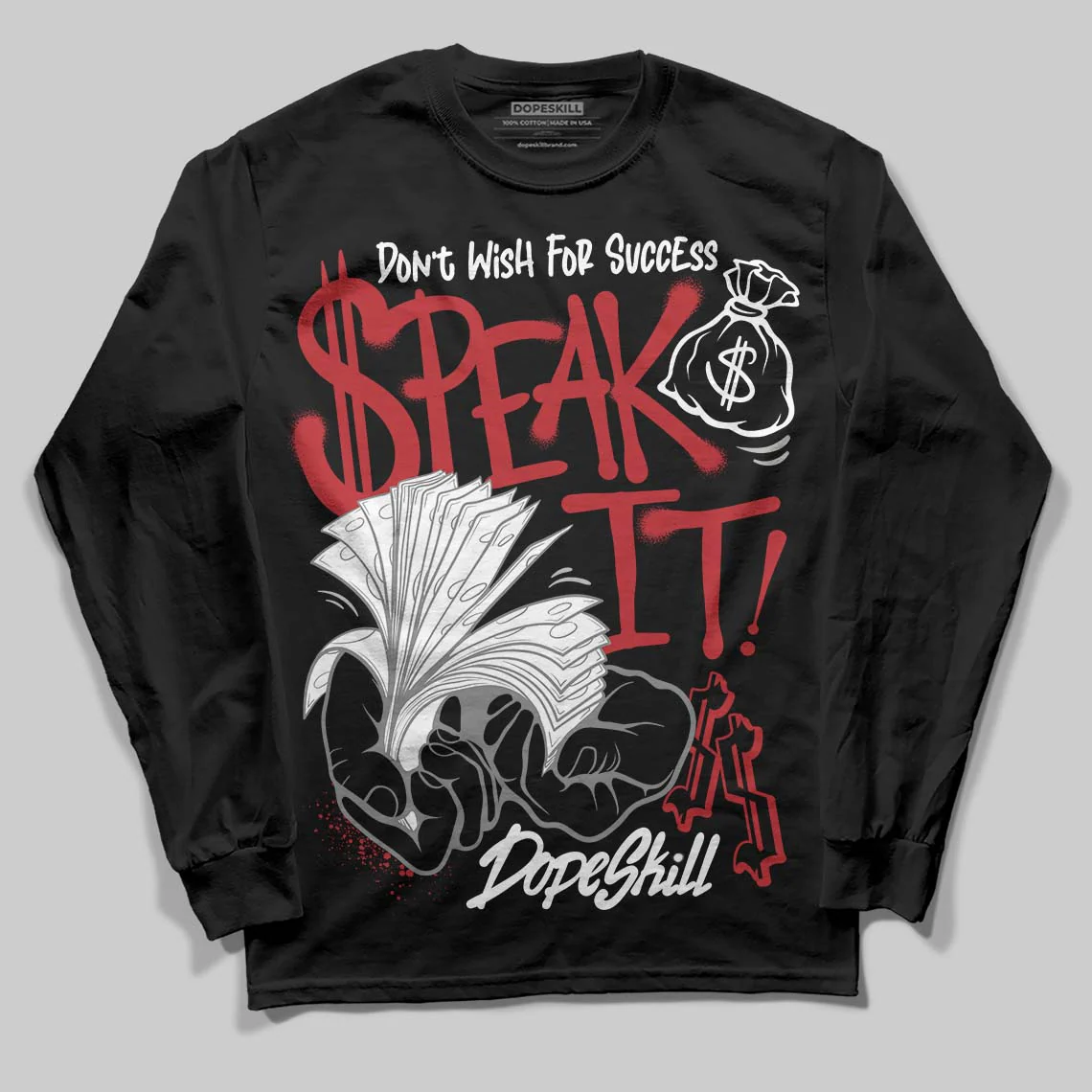 Bugs Bunny 8s DopeSkill Long Sleeve T-Shirt Speak It Graphic - Image 2