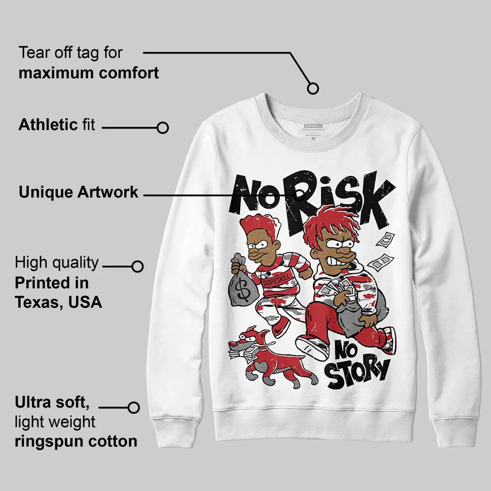 Bugs Bunny 8s DopeSkill Sweatshirt No Risk No Story Graphic - Image 3