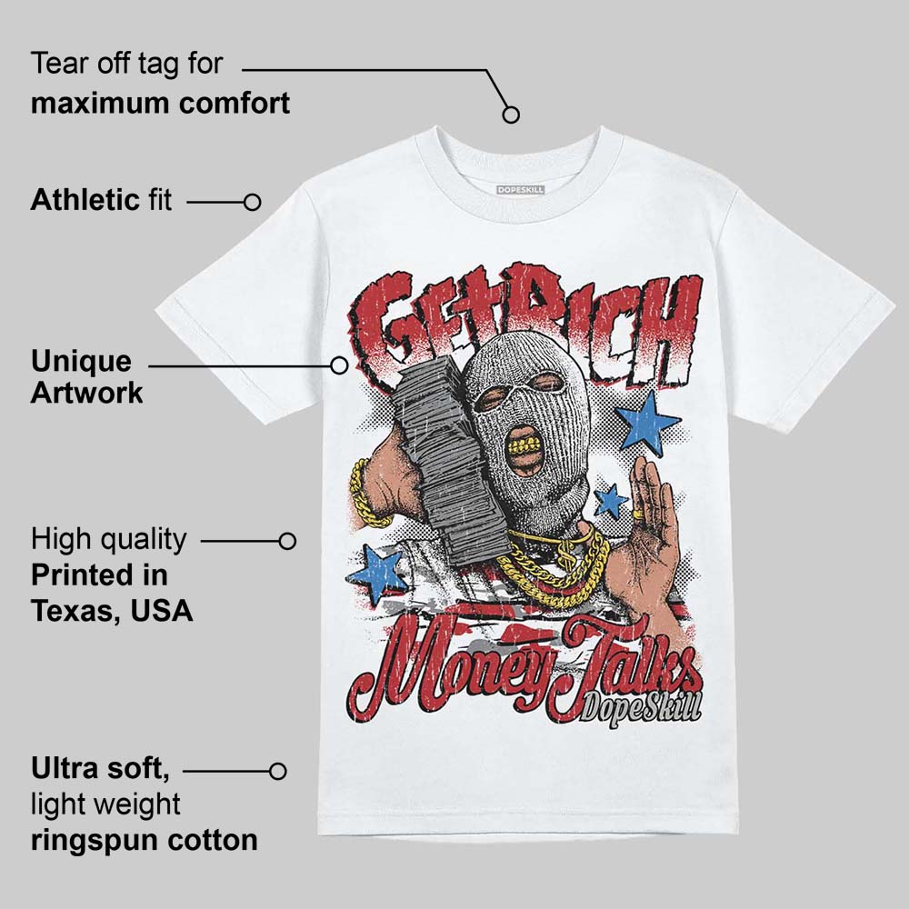 Bugs Bunny 8s DopeSkill T-Shirt Get Rich Graphic - Image 3