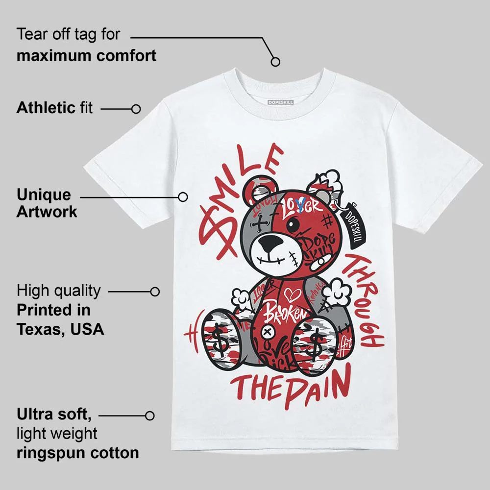 Bugs Bunny 8s DopeSkill T-Shirt Smile Through The Pain Graphic - Image 3