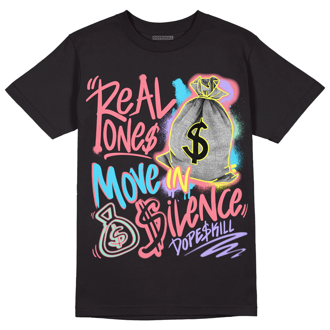 Candy Easter Dunk Low DopeSkill T-Shirt Real Ones Move In Silence Graphic - Image 2