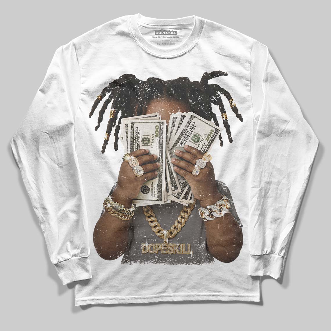 Cave Stone 4s DopeSkill Long Sleeve T-Shirt Rich Youth Graphic