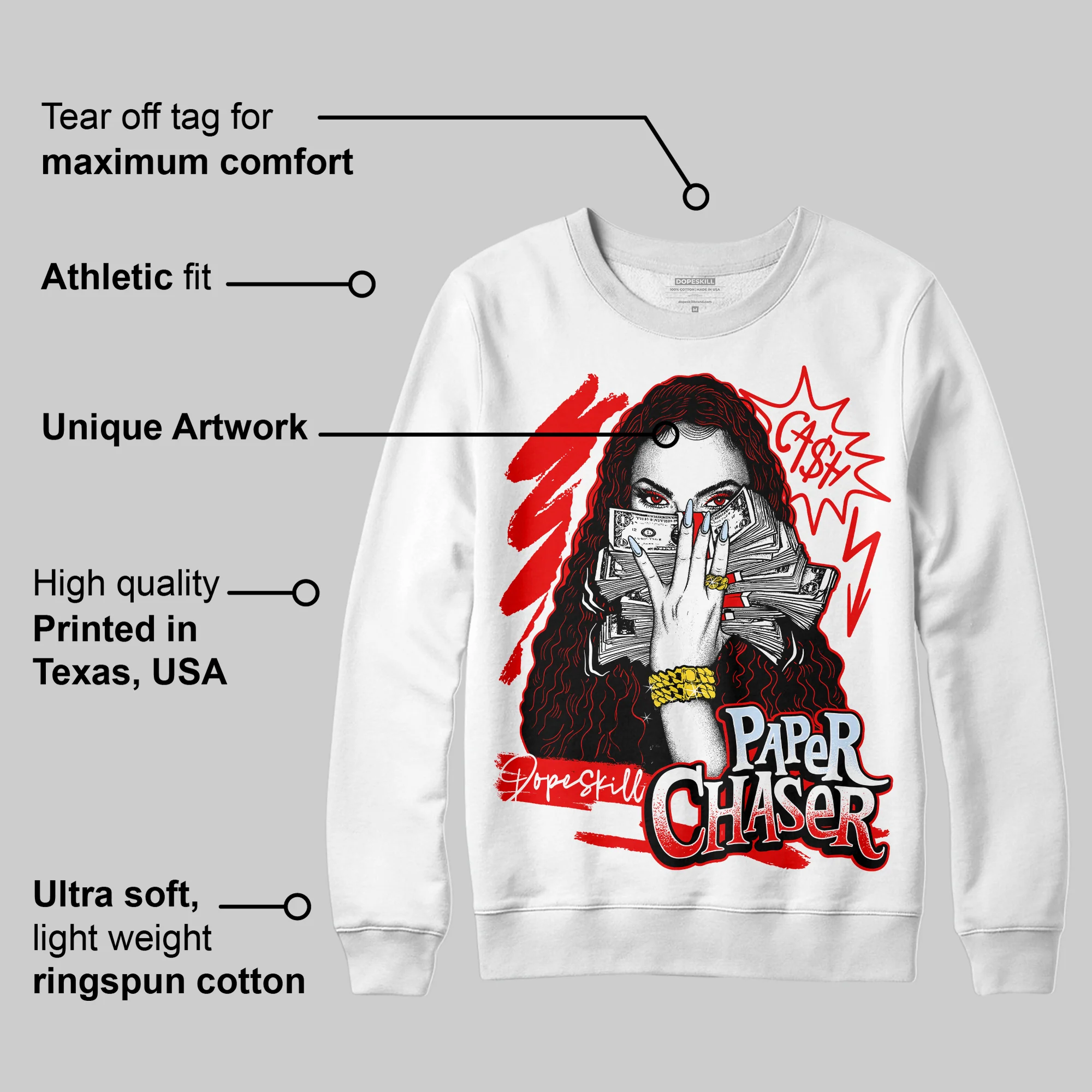 Cherry 11s DopeSkill Sweatshirt NPC Graphic - Image 3