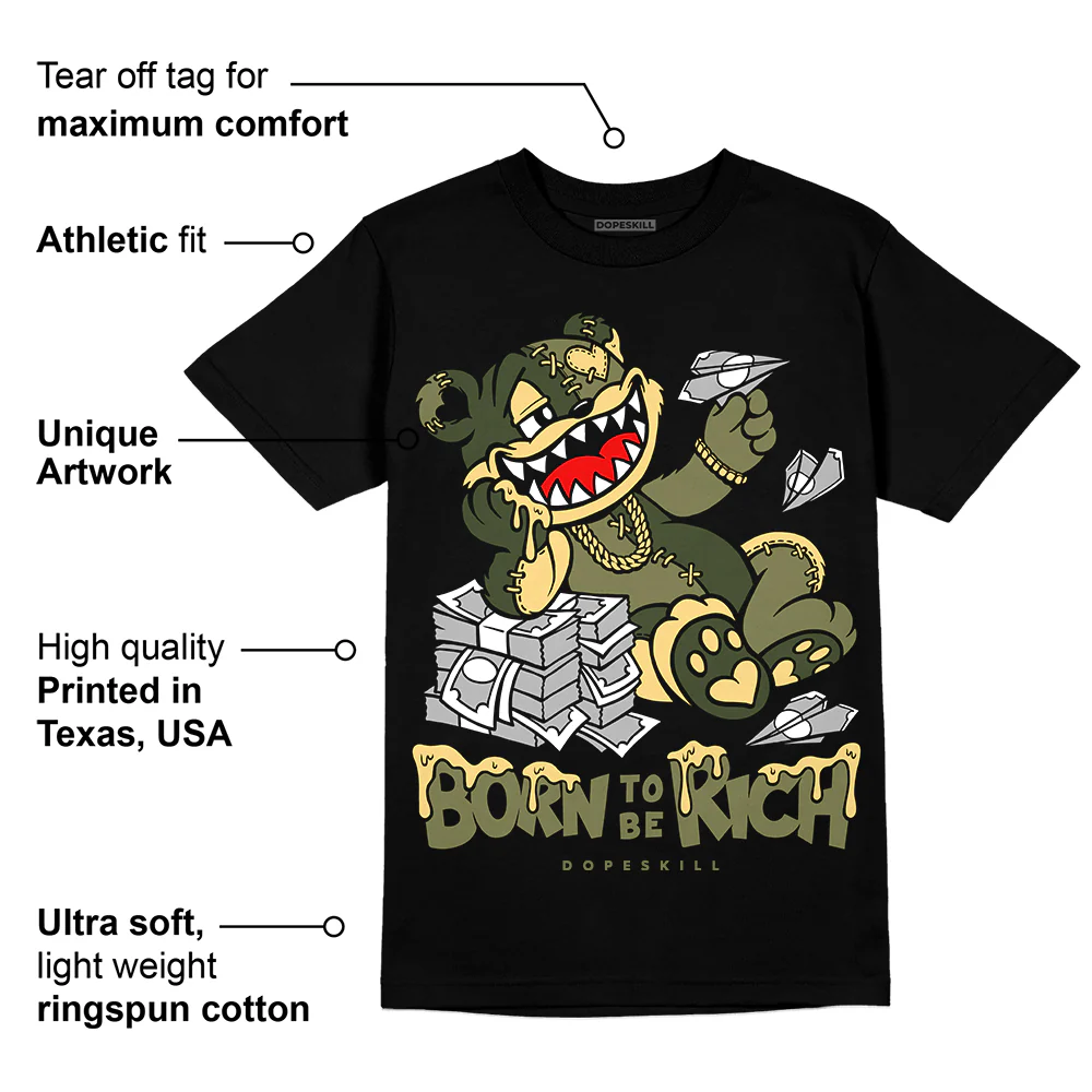Craft Olive 4s DopeSkill T-Shirt Born To Be Rich Graphic - Image 3