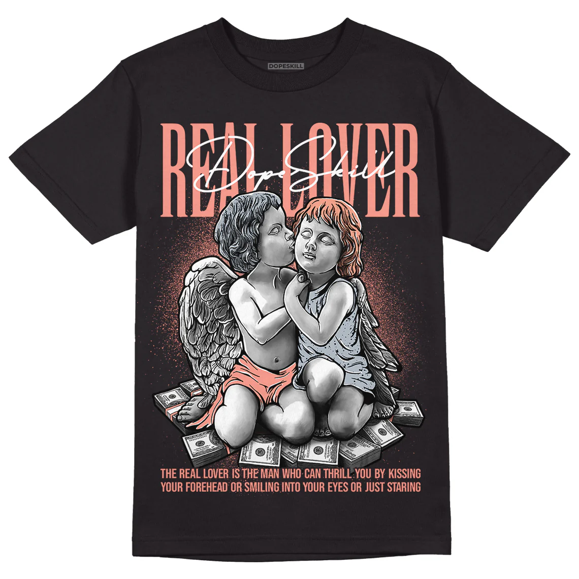 Crimson Bliss 5s DopeSkill T-Shirt Real Lover Graphic - Image 2