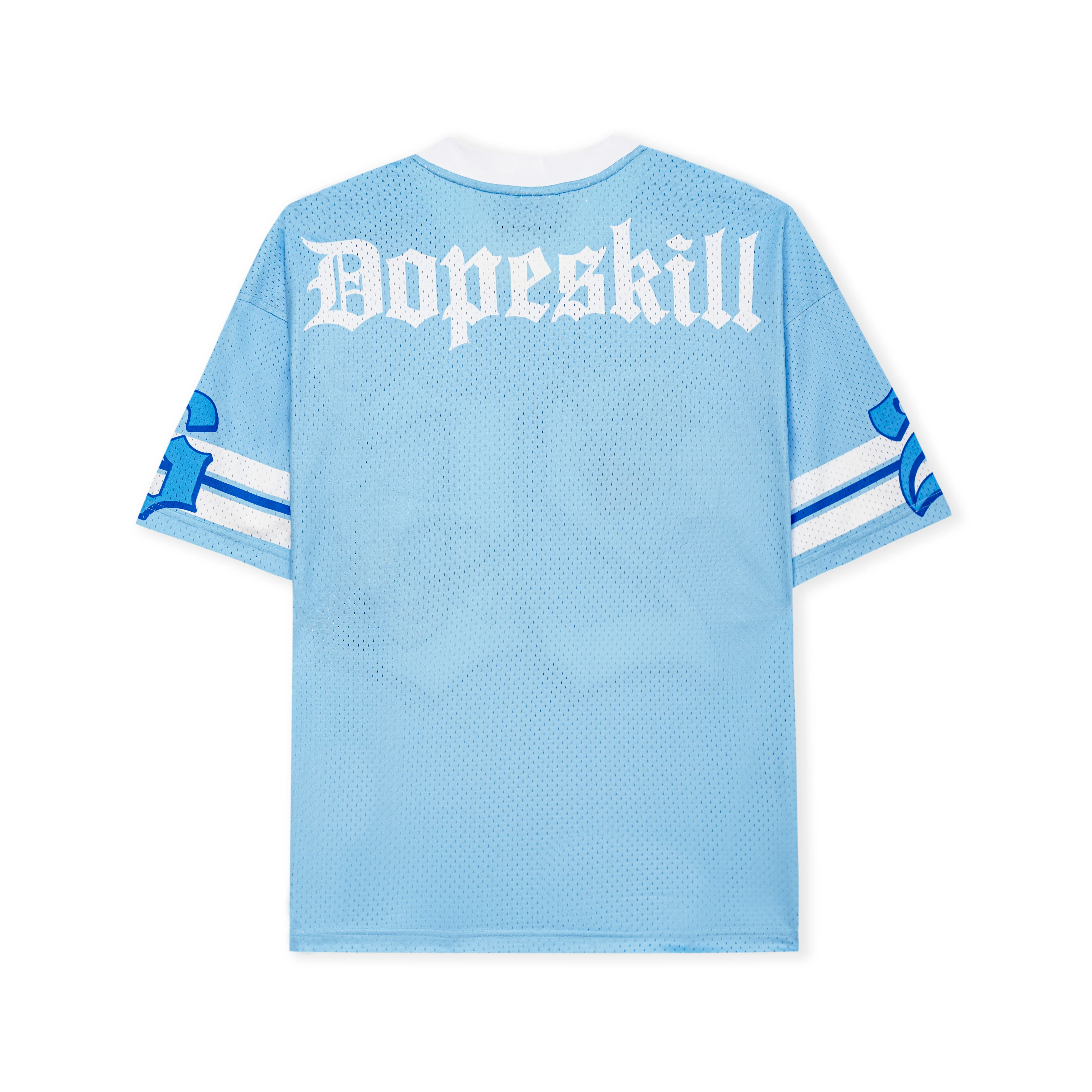 DopeSkill Oversized Jersey Streetwear Graphic Tee Cool V-Neck University Blue T-Shirt Angel 26 Graphic - Image 4