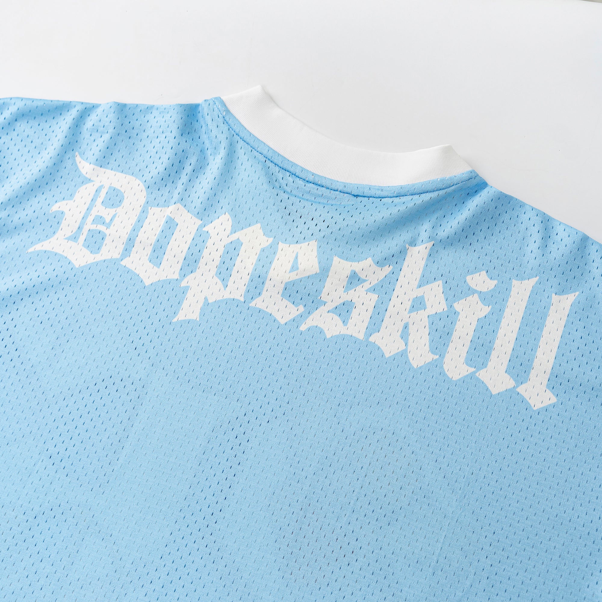 DopeSkill Oversized Jersey Streetwear Graphic Tee Cool V-Neck University Blue T-Shirt Angel 26 Graphic - Image 8