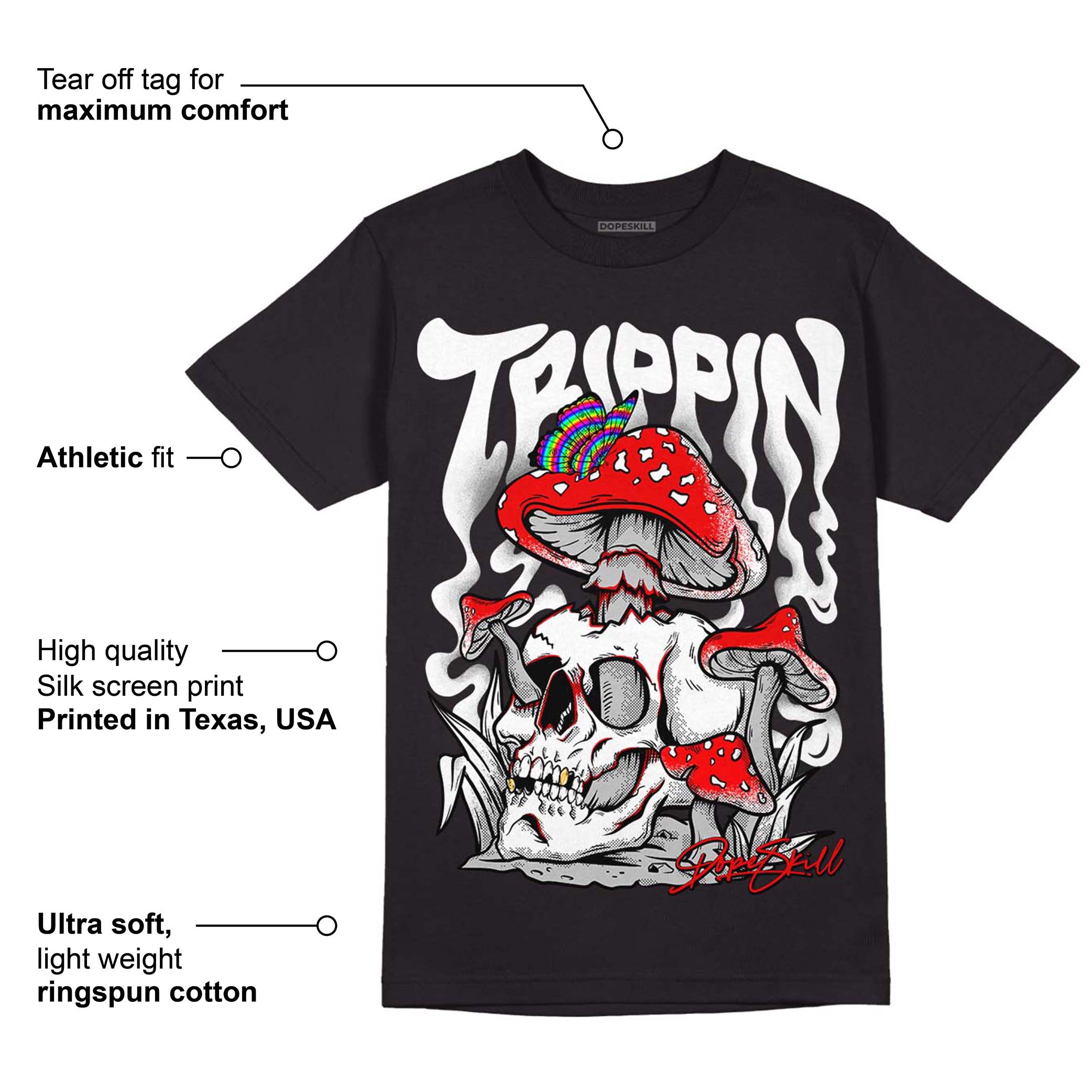 Dunk Low Panda White Black DopeSkill T-Shirt Trippin Graphic - Image 3