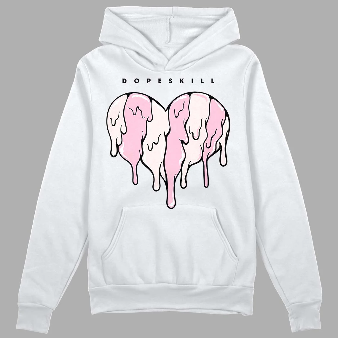 Dunk Low Pink Foam DopeSkill Hoodie Sweatshirt Slime Drip Heart Graphic - Image 2
