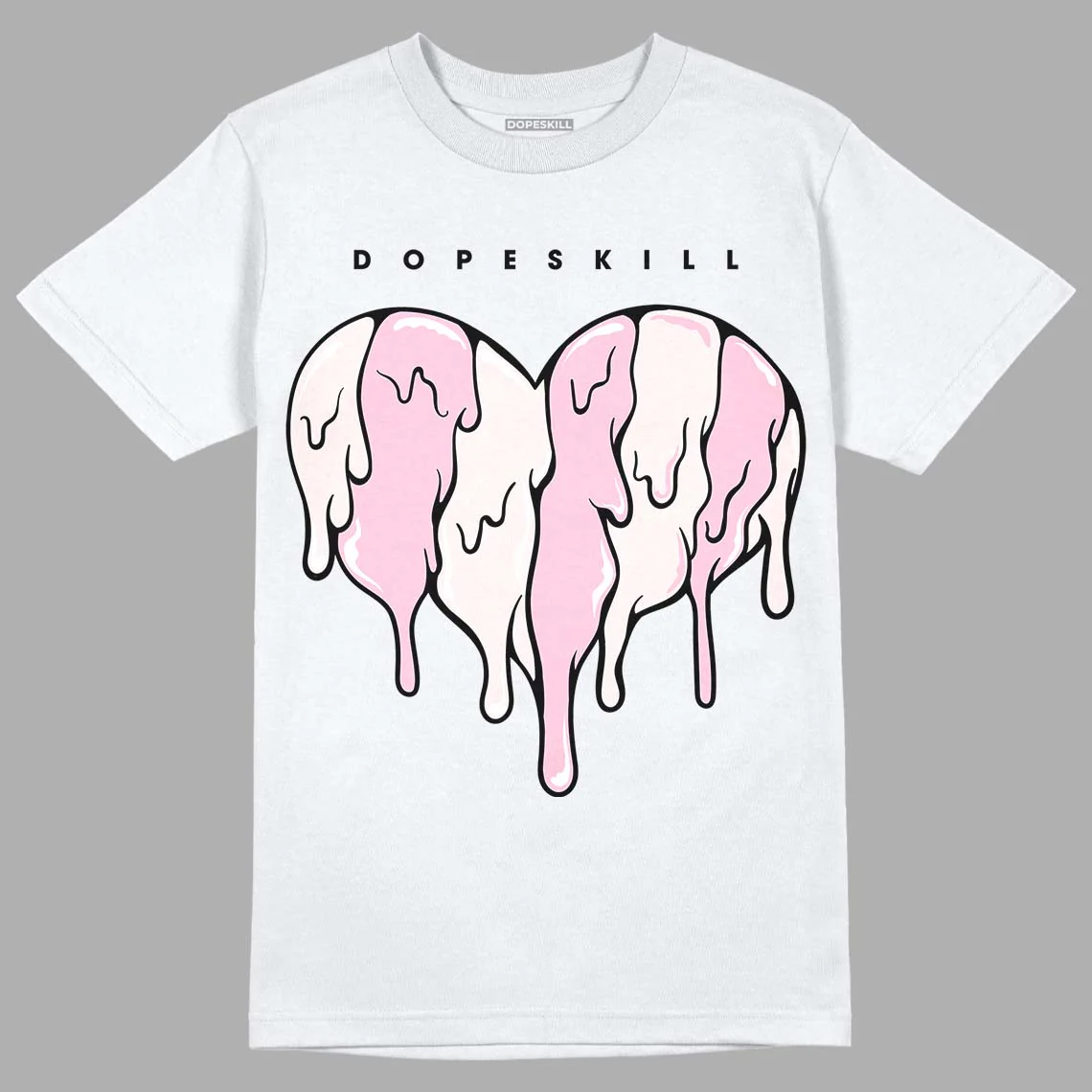 Dunk Low Pink Foam DopeSkill T-Shirt Slime Drip Heart Graphic - Image 2