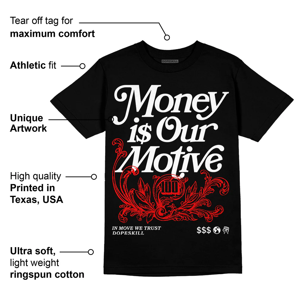 Dunk Panda White Black DopeSkill T-Shirt Money Is Our Motive Typo Graphic - Image 3