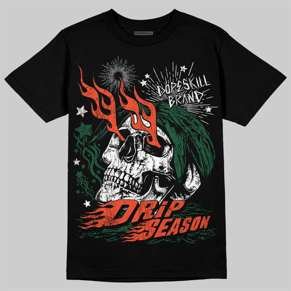 Dunk Team Dark Green Orange DopeSkill T-Shirt Drip Season Graphic - Image 2