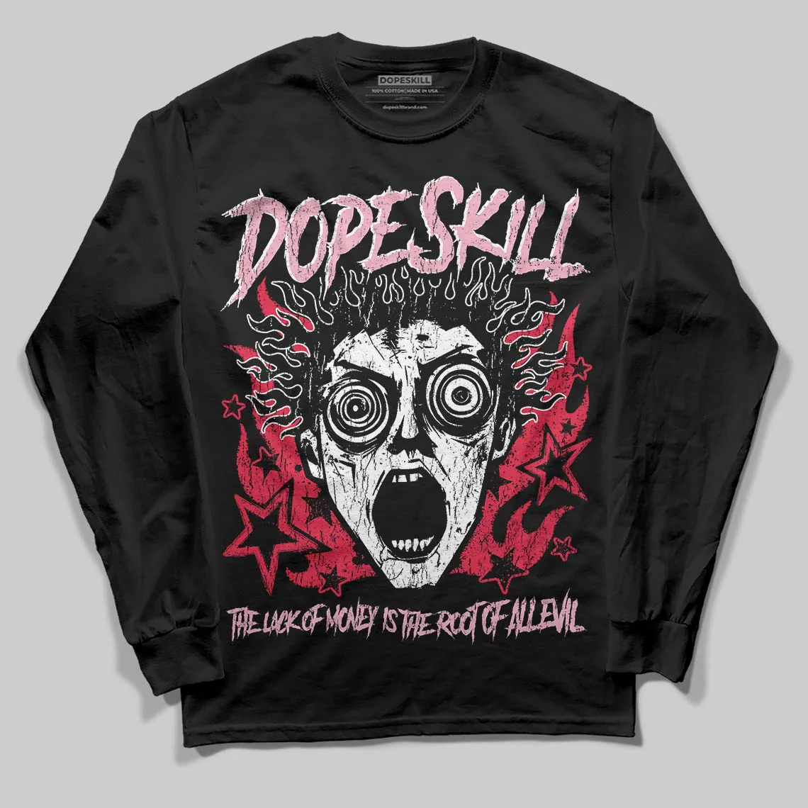 Dunk Valentine's Day DopeSkill Long Sleeve T-Shirt Root of Evil Graphic - Image 2