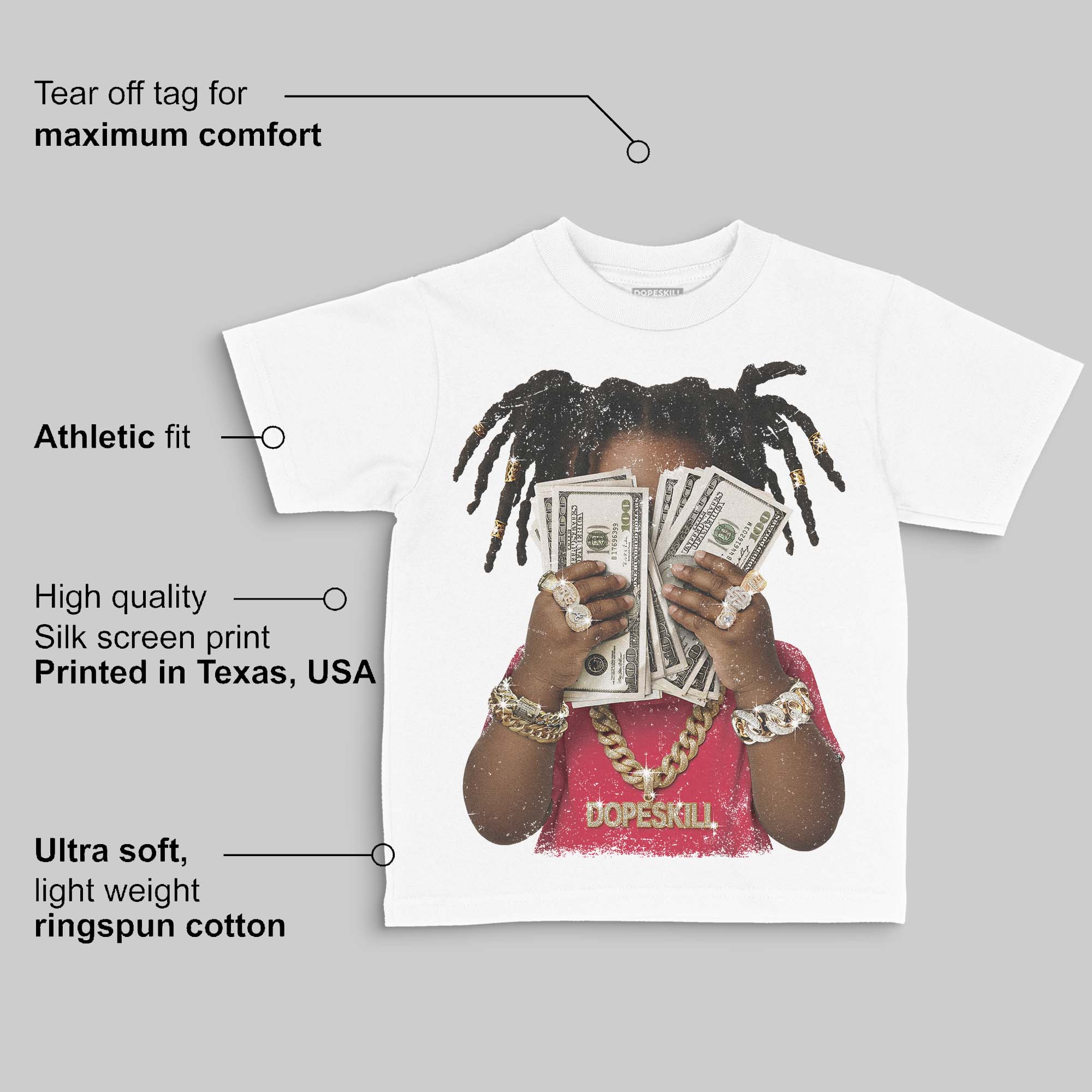 Dunk Valentine's Day DopeSkill Toddler Kids T-shirt Rich Youth Graphic - Image 3