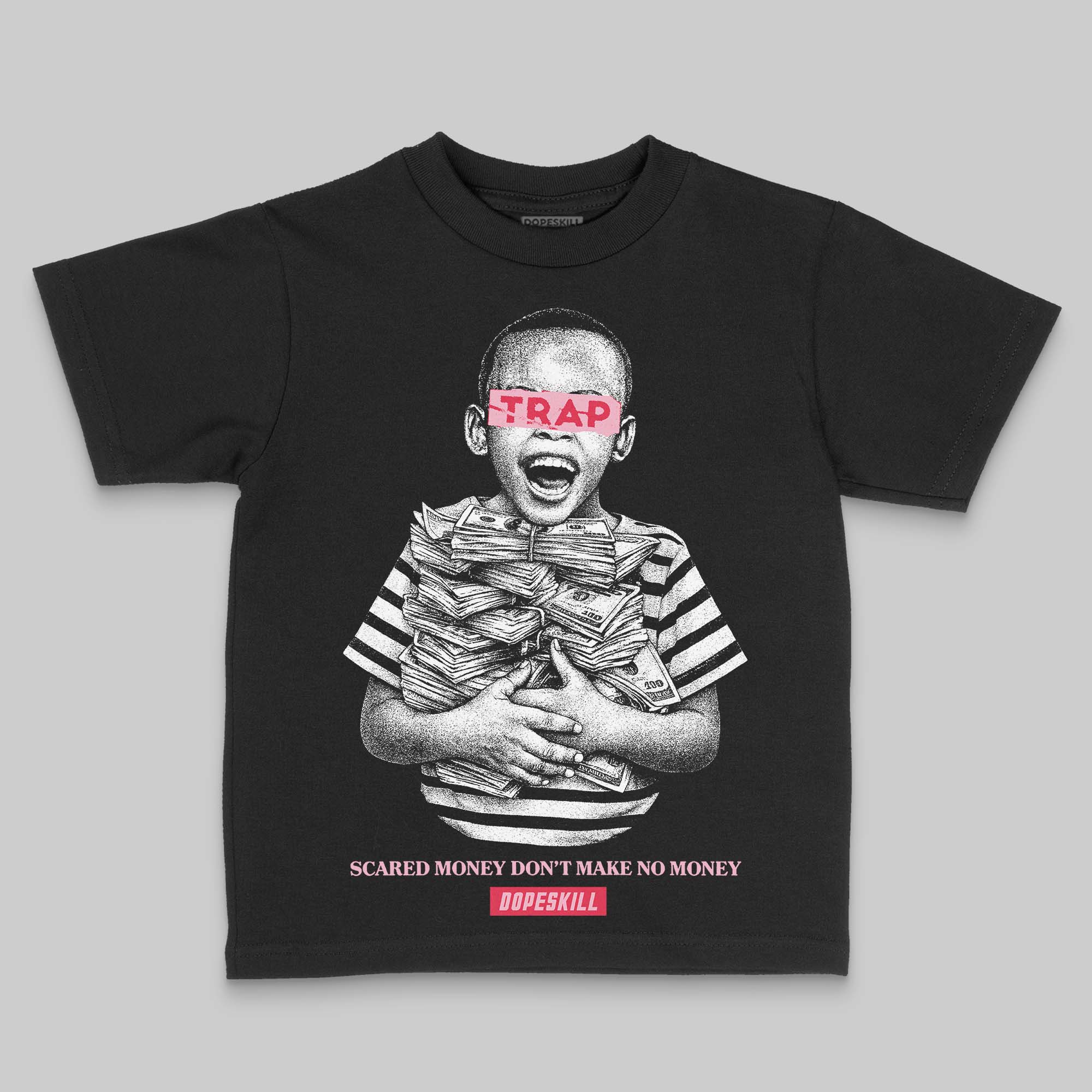 Dunk Valentine's Day DopeSkill Toddler Kids T-shirt Scared Money Don't Make No Money Graphic - Image 2