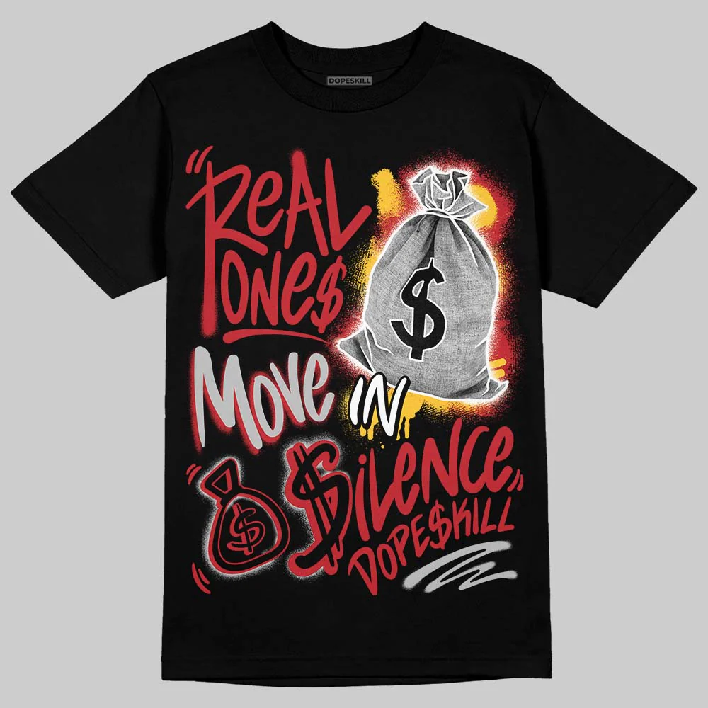 Ferrari 14s DopeSkill T-Shirt Real Ones Move In Silence Graphic - Image 2
