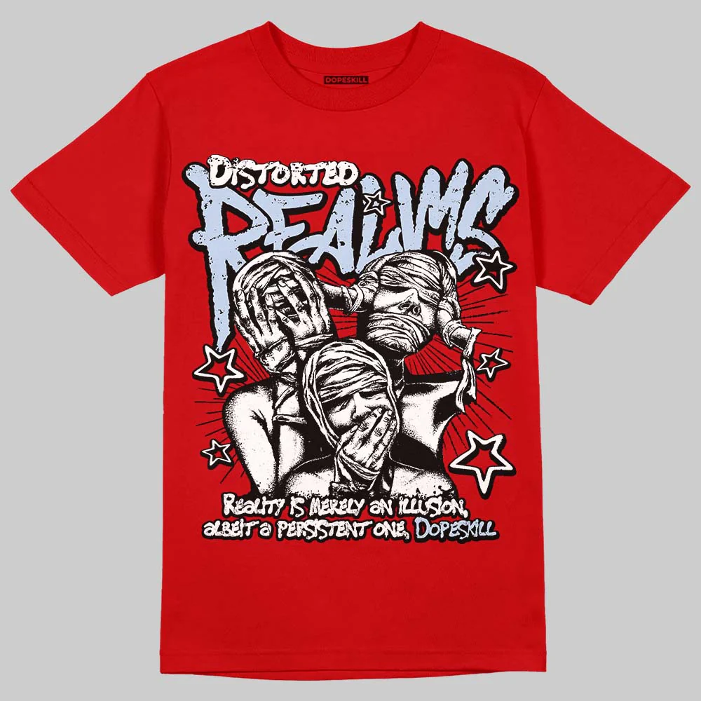 Fire Red “Black Tongue” 5s DopeSkill T-Shirt Distorted Realms Graphic - Image 3
