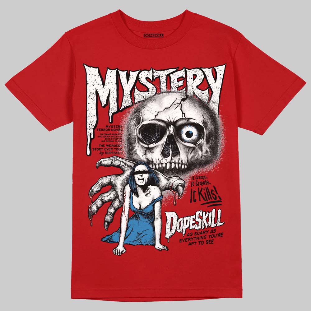 Fire Red “Black Tongue” 5s DopeSkill T-Shirt Mystery Ghostly Grasp Graphic - Image 3