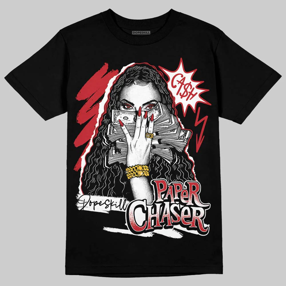 Fire Red “Black Tongue” 5s DopeSkill T-Shirt NPC Graphic - Image 2