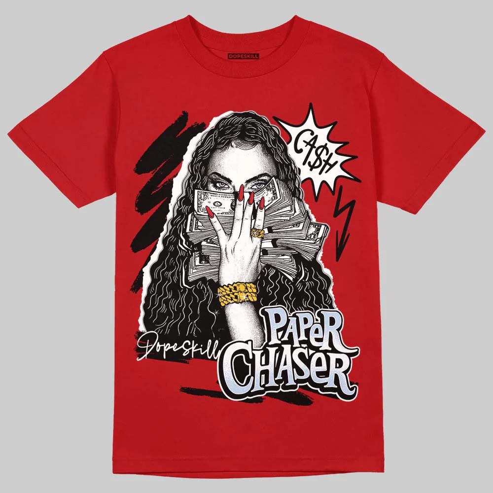 Fire Red “Black Tongue” 5s DopeSkill T-Shirt NPC Graphic - Image 3