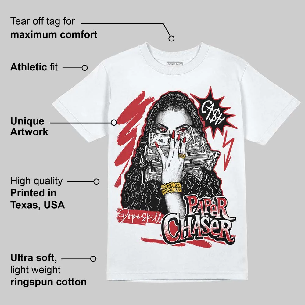 Fire Red “Black Tongue” 5s DopeSkill T-Shirt NPC Graphic - Image 4