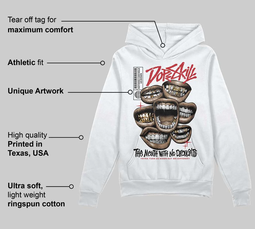 Flight Club 4s DopeSkill Hoodie Sweatshirt The Mouth With No Droughts Graphic - Image 3