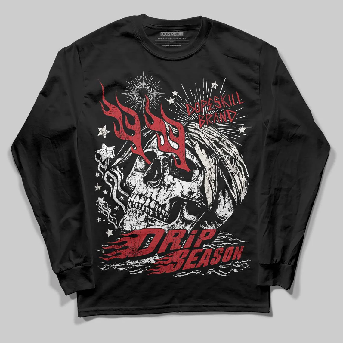 Flight Club 4s DopeSkill Long Sleeve T-Shirt Drip Season Graphic - Image 2